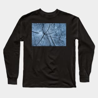 Wood texture of rotten tree trunk, close-up, texture, background Long Sleeve T-Shirt